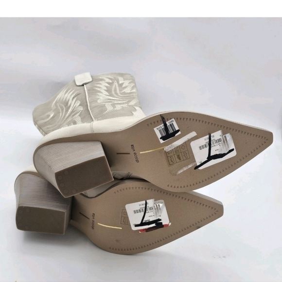 Dolce Vita Women's Blanch Fashion Boot size western cream white tan Cowboy 9.5 - Picture 11 of 11